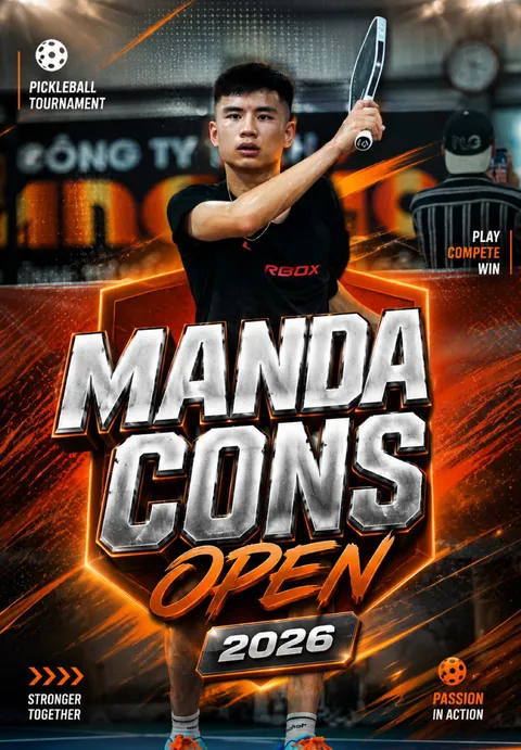 Giải pickleball Manda Cons Open – Hoàng Con thi đấu