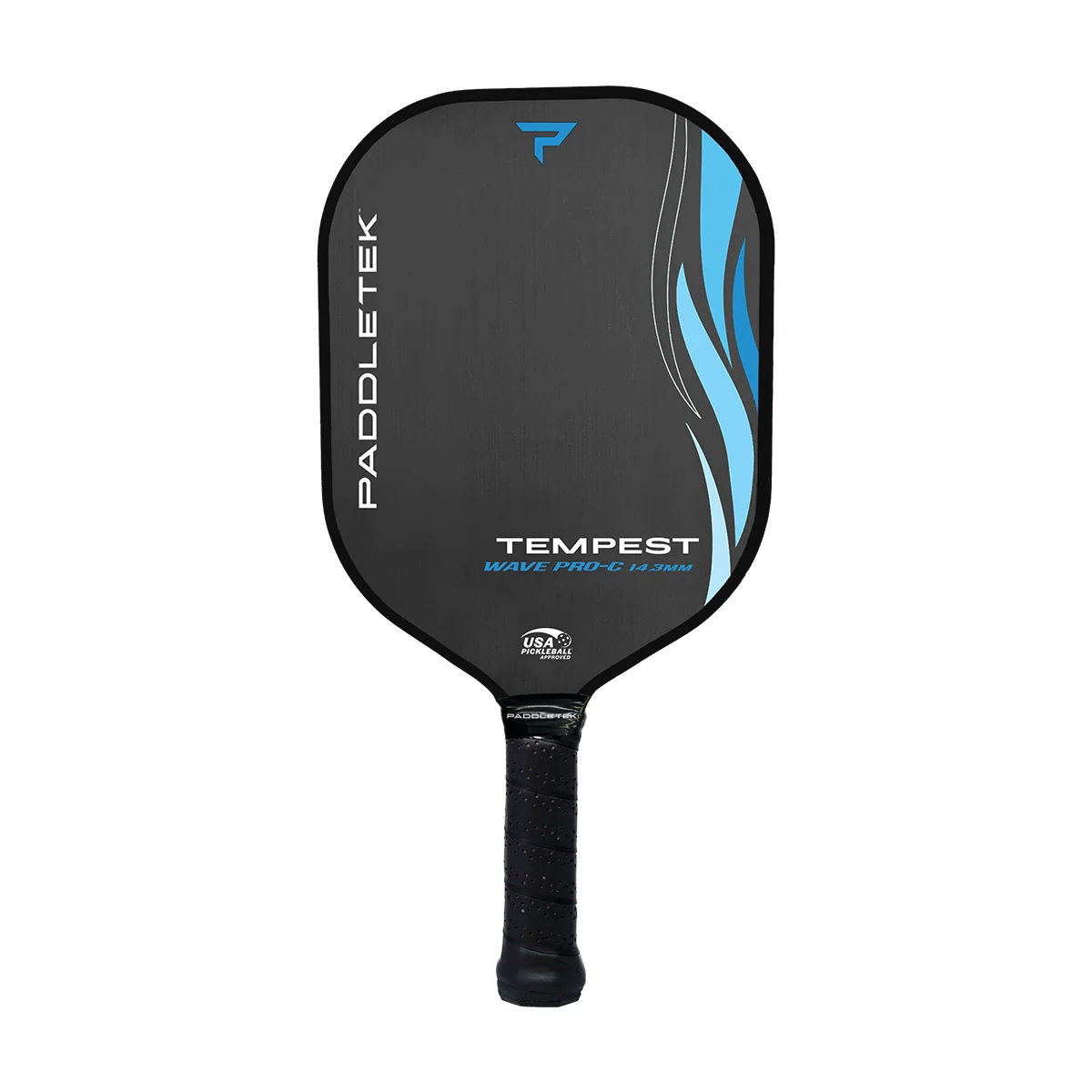 Vợt Tempest Wave Pro-C viền đen phối xanh nhìn chính diện
