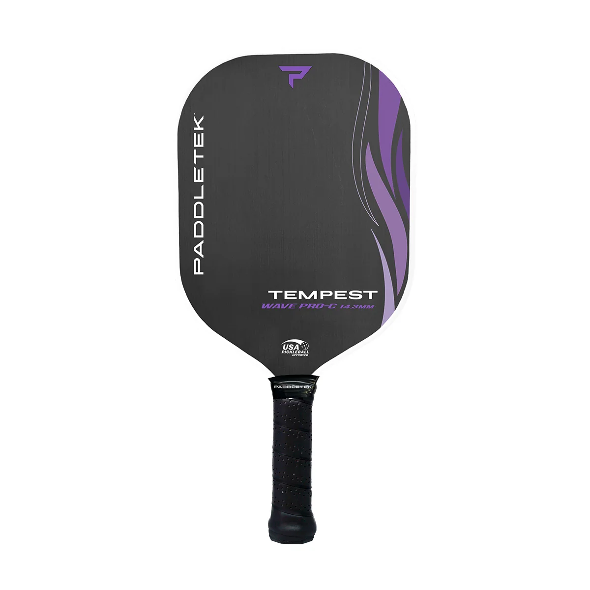 Vợt Tempest Wave Pro-C viền trắng phối tím nhìn chính diện