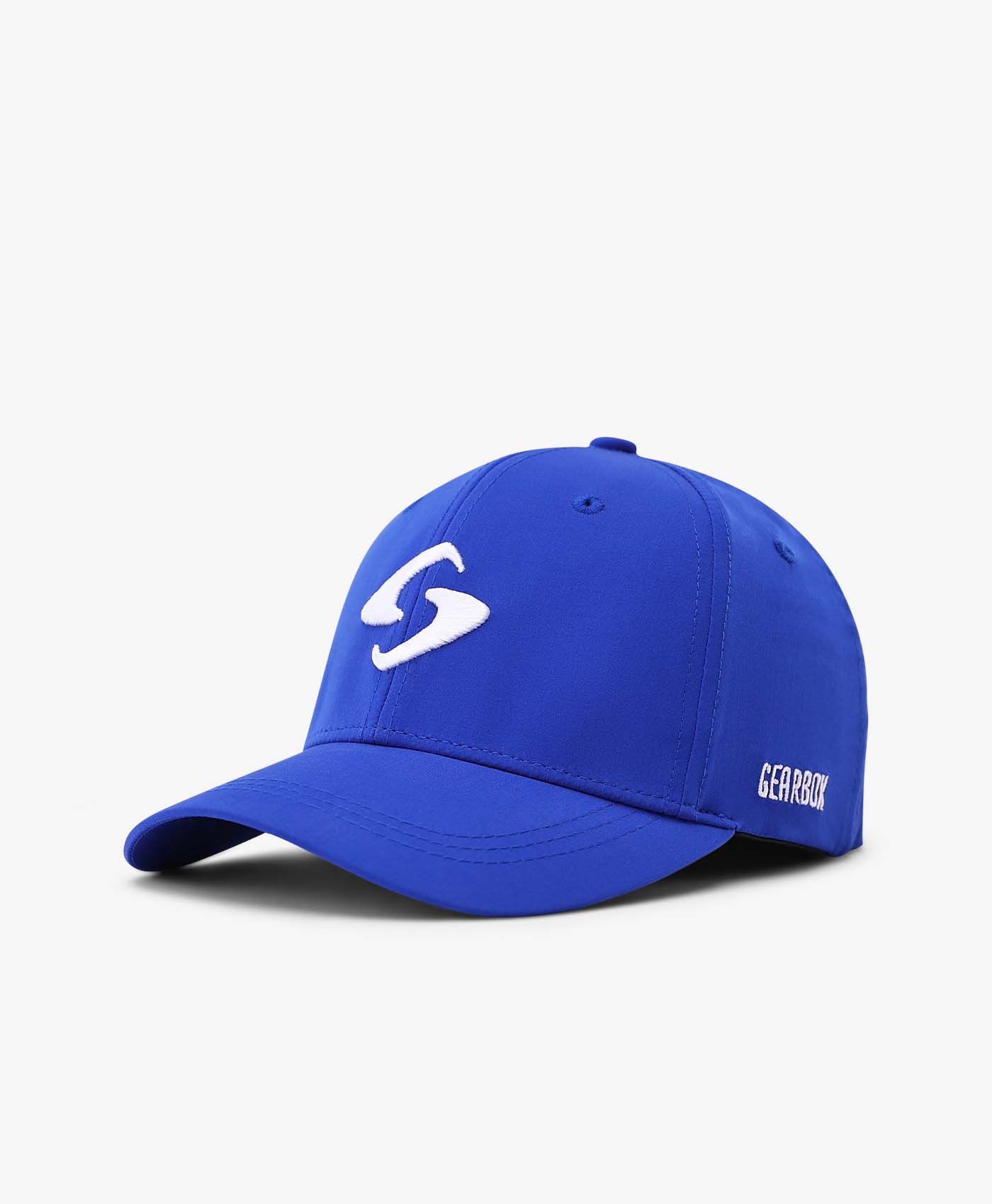 Mũ GB Classic màu Royal nhìn chéo phía trước, vành cong